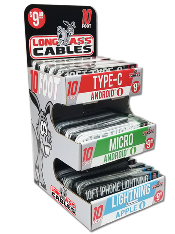 Long Ass Cables 60-Count Counter Display