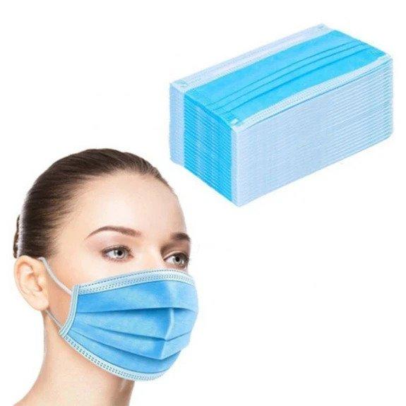 Disposable 3-Layer Face Mask (50-Pack)